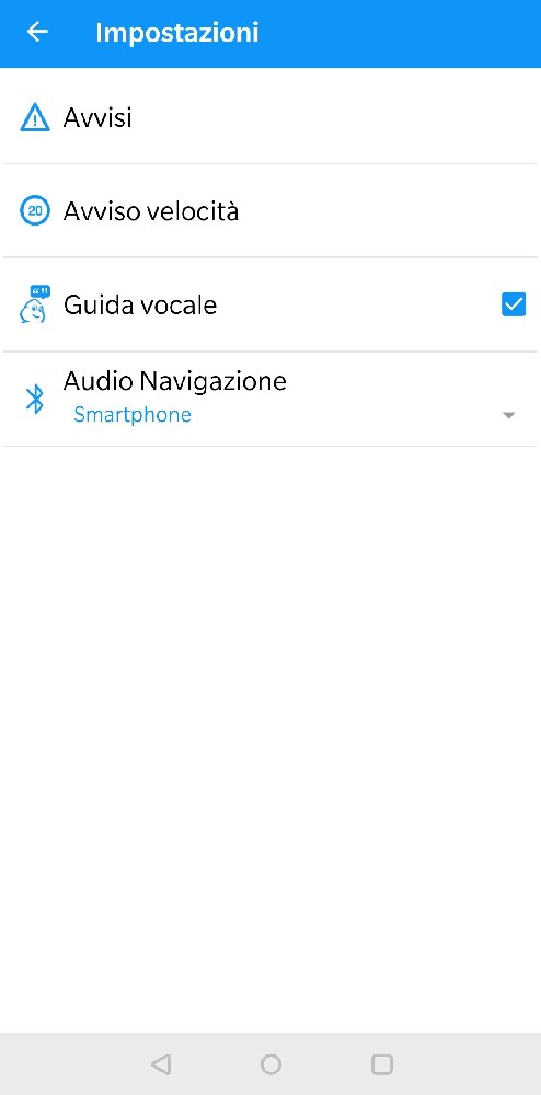 viamichelin impostazioni