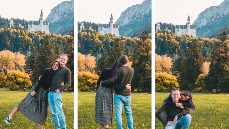 vista castello da campo sottostante